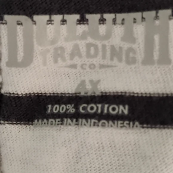 Duluth Trading Co. 100% Cotton Long Sleeved Striped Tee - Size 4X - Picture 8 of 9